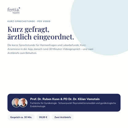 Kurz-Sprechstunde – Hormone und Befunde ärztlich einordnen