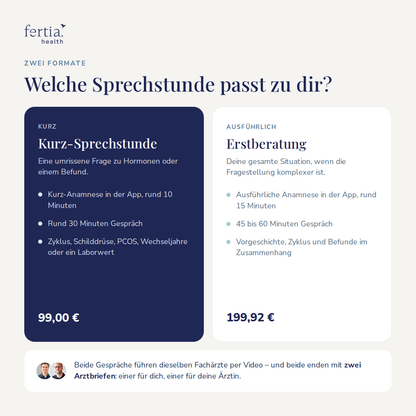 Kurz-Sprechstunde – Hormone und Befunde ärztlich einordnen