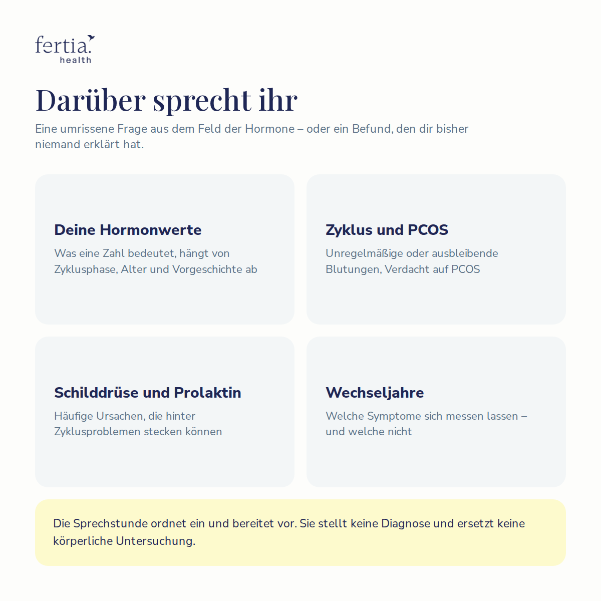 Kurz-Sprechstunde – Hormone und Befunde ärztlich einordnen