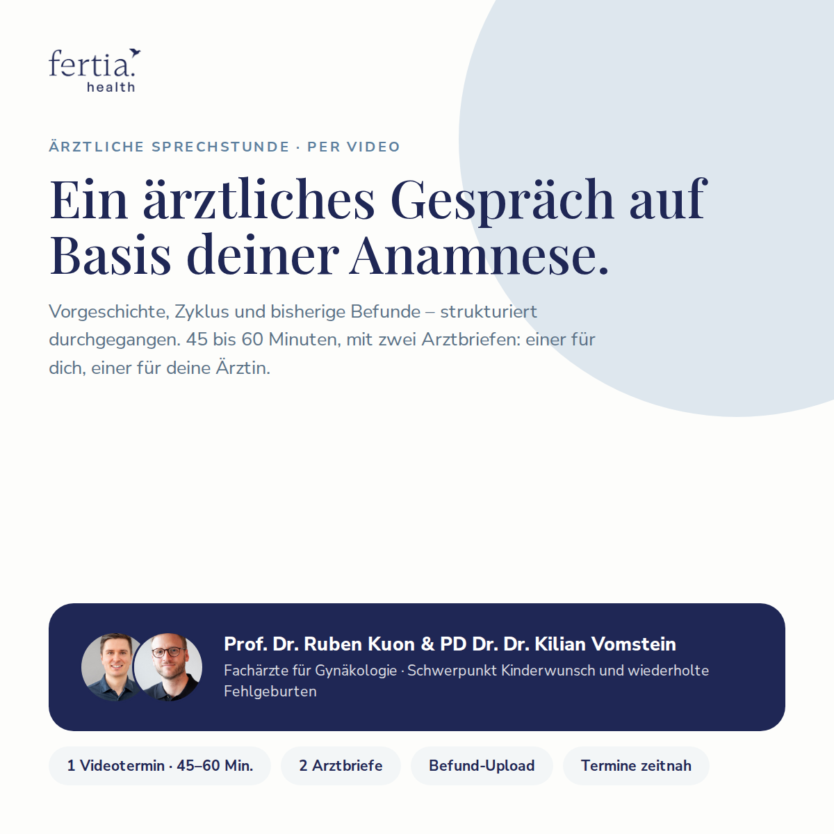 Ärztliche Sprechstunde – Erstberatung per Video