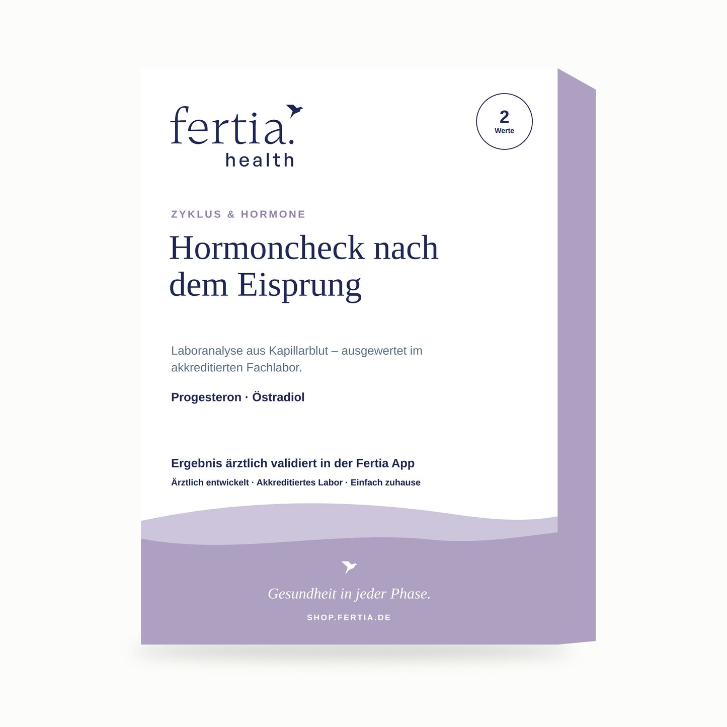 Testkit Hormoncheck nach dem Eisprung von Fertia Health – Bluttest für zuhause