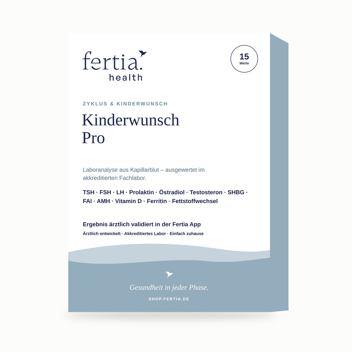 Testkit Kinderwunsch Pro von Fertia Health – Bluttest für zuhause