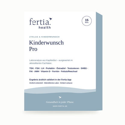 Testkit Kinderwunsch Pro von Fertia Health – Bluttest für zuhause