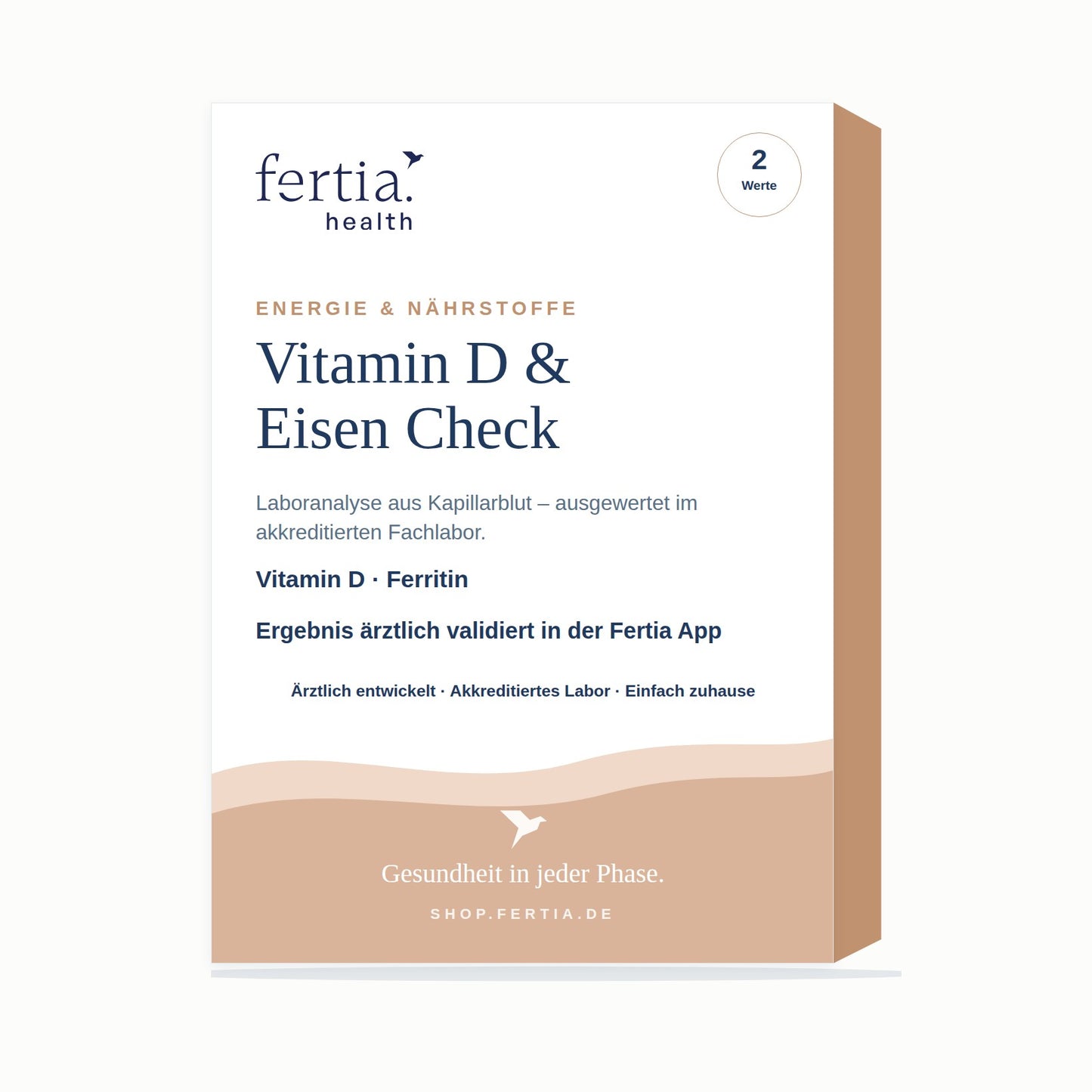 Testkit Vitamin D- und Eisen-Check von Fertia Health – Bluttest für zuhause