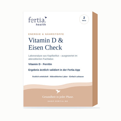 Testkit Vitamin D- und Eisen-Check von Fertia Health – Bluttest für zuhause