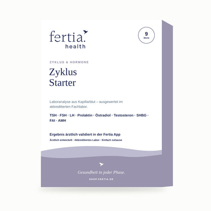 Testkit Zyklus Starter von Fertia Health – Bluttest für zuhause