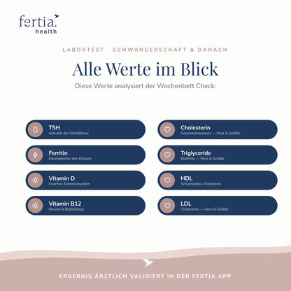 Übersicht der Laborwerte im Check nach dem Wochenbett