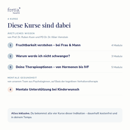Kinderwunsch verstehen · Kurs in der Fertia App