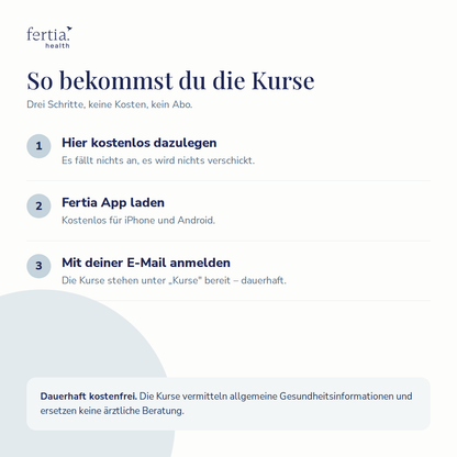 Kinderwunsch verstehen · Kurs in der Fertia App