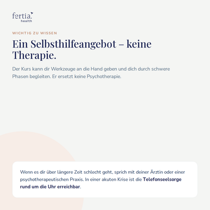 Mentale Unterstützung bei PCOS und Zyklusstörungen · Kurs in der Fertia App