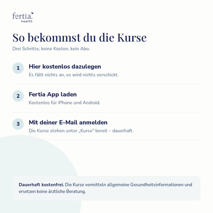 Zyklus & PCOS verstehen · Kurs in der Fertia App
